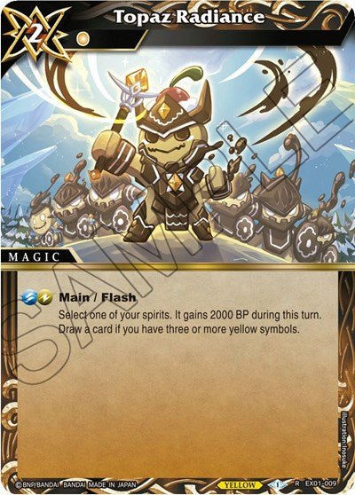 Topaz Radiance (Expansion Set 01: Elemental Spark) Near Mint Holofoil - Nick Nack's Full Frontal Attack