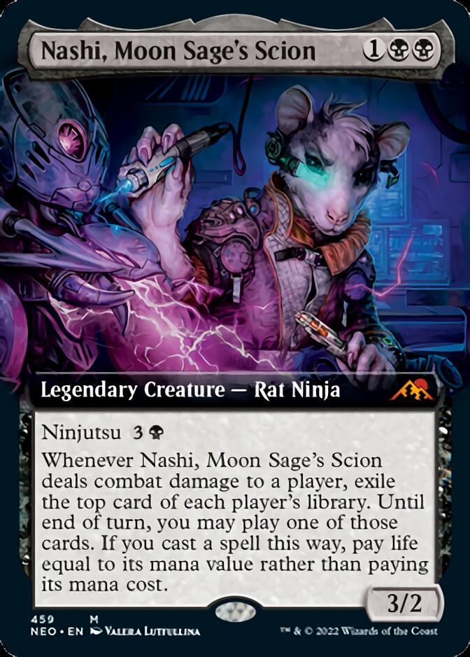 Nashi, descendiente de Moon Sage (arte extendido) [Kamigawa: Neon Dynasty] 