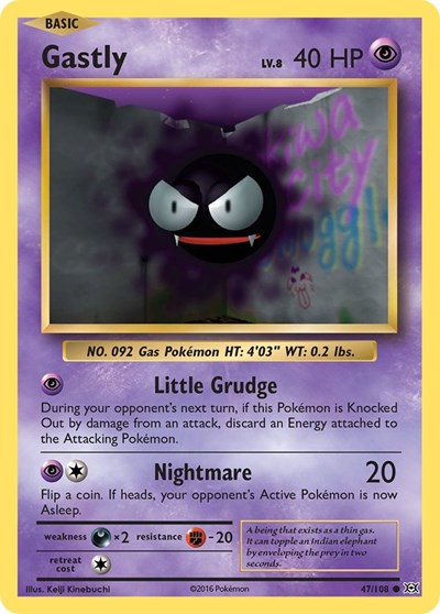 Gastly (XY - Evolutions) Near Mint Reverse Holofoil