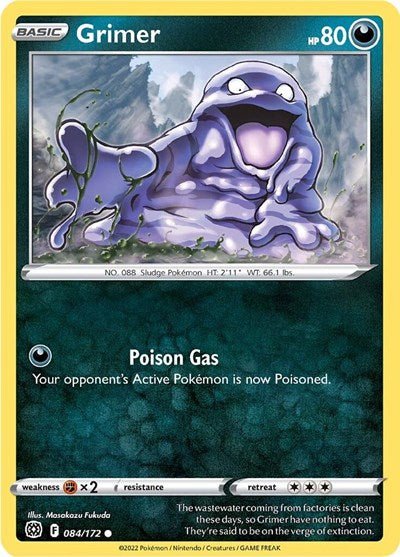 Grimer (SWSH09: Brilliant Stars) Near Mint - Nick Nack's Full Frontal Attack