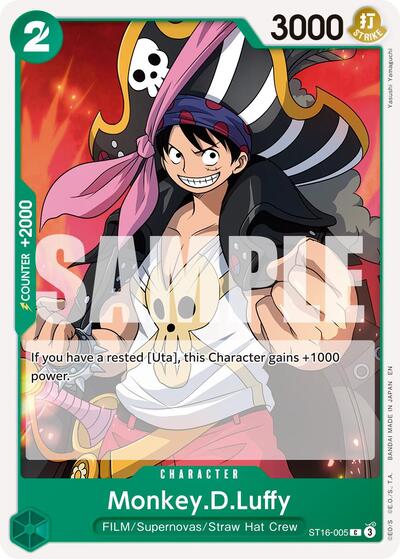 Monkey.D.Luffy ST16 - 005 (Reprint) (Premium Booster - The Best - Vol. 2) Near Mint - Nick Nack's Full Frontal Attack