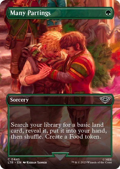 Many Partings (Borderless) (Universes Beyond: The Lord of the Rings: Tales of Middle - earth) Near Mint Foil - Nick Nack's Full Frontal Attack