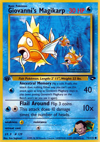 Giovanni's Magikarp (Gym Challenge) Light Play 1st Edition