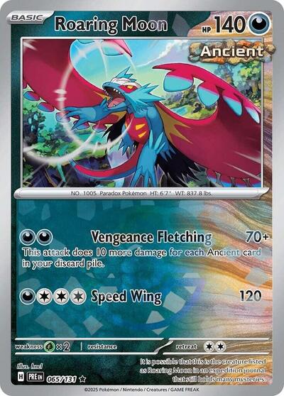 Roaring Moon (Master Ball Pattern) (SV: Prismatic Evolutions) Near Mint Holofoil