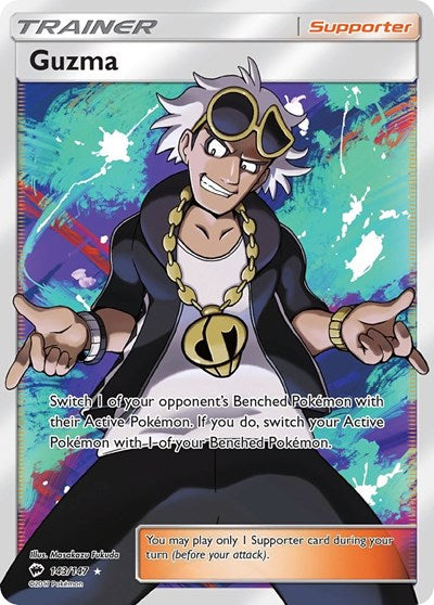 Guzma (Full Art) (SM - Burning Shadows) Near Mint Holofoil