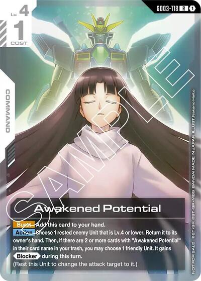 Awakened Potential (Store Tournament Participant Pack 03) (Gundam Promotional Cards) Near Mint Holofoil - Nick Nack's Full Frontal Attack