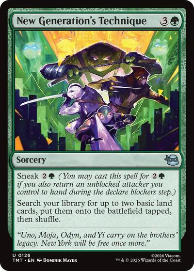 New Generation's Technique (Teenage Mutant Ninja Turtles) Near Mint Foil