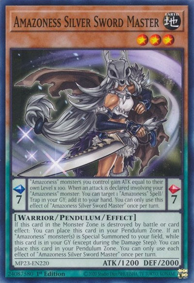 Amazoness Silver Sword Master (25th Anniversary Tin: Dueling Heroes Mega Pack) Light Play 1st Edition