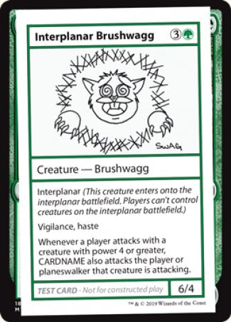 Interplanar Brushwagg (édition 2021) [Mystery Booster Playtest Cards] 