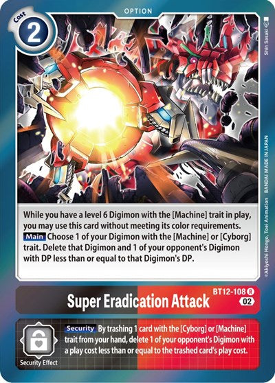 Super Eradication Attack (Across Time) Near Mint Foil