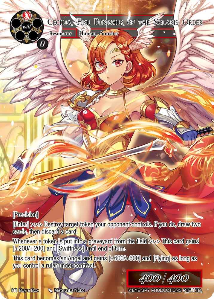 Cecilia, Fire Punisher of the Solaris Order (H1 Buy a Box) [Promo Cards]