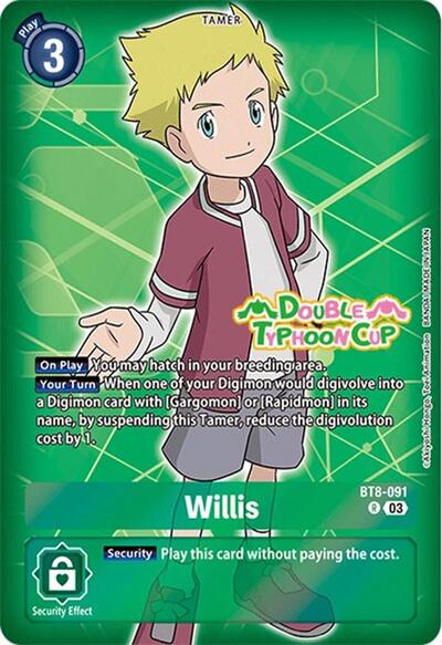 Willis (Reprint) (Starter Deck 17: Double Typhoon Advanced Deck Set Pre-Release Cards) Near Mint Foil