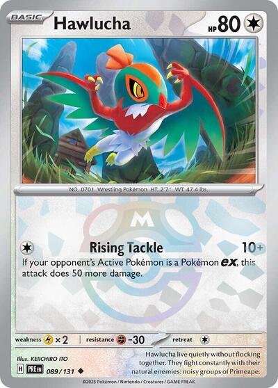 Hawlucha (Master Ball Pattern) (SV: Prismatic Evolutions) Near Mint Holofoil