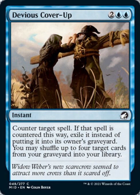 Devious Cover - Up (Innistrad: Midnight Hunt) Near Mint - Nick Nack's Full Frontal Attack