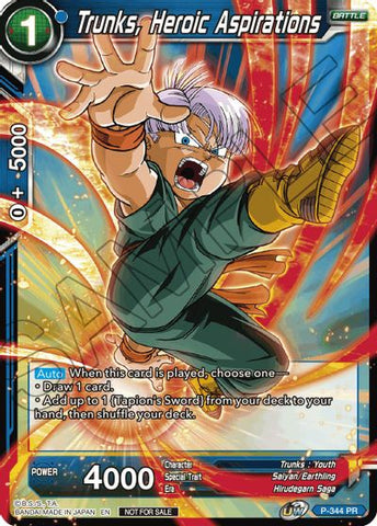Trunks, Heroic Aspirations (P-344) [Tournament Promotion Cards]