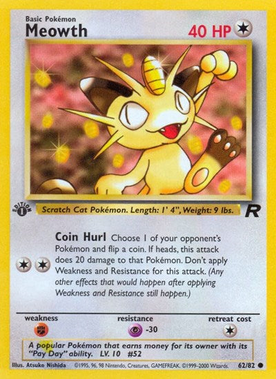 Meowth (Team Rocket) Light Play 1st Edition