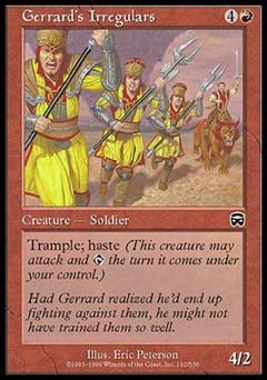 Gerrard's Irregulars (Mercadian Masques) Light Play Foil - Nick Nack's Full Frontal Attack