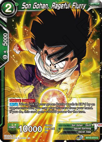 Son Gohan, furia furiosa [BT15-072] 