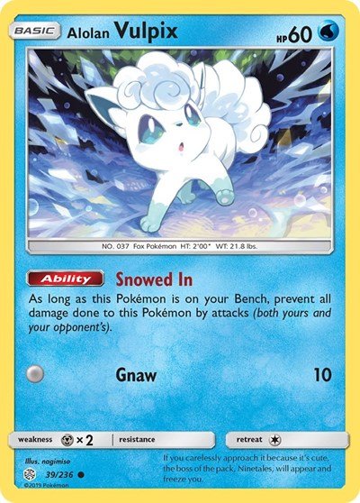 Alolan Vulpix (SM - Cosmic Eclipse) Near Mint - Nick Nack's Full Frontal Attack