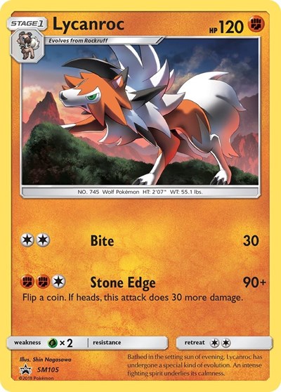 Lycanroc - SM105 (SM Promos) Light Play Holofoil