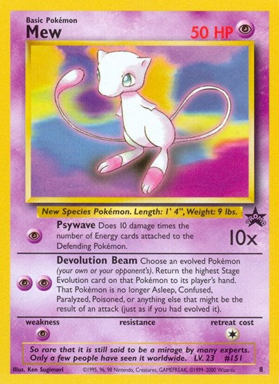 Mew (8) (WoTC Promo) Damaged / Poor
