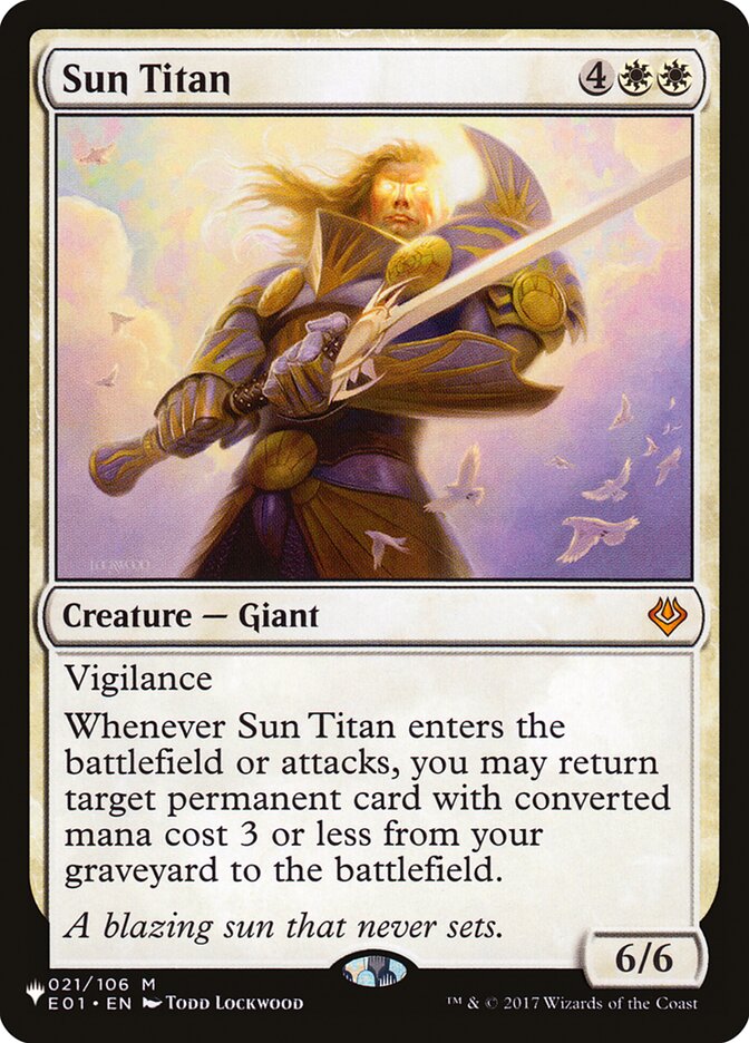 Sun Titan [La liste] 