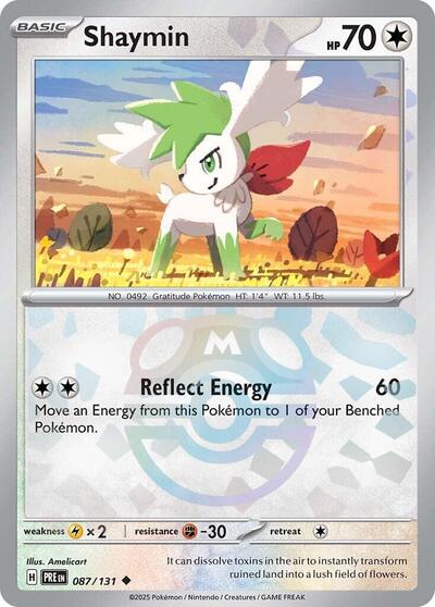 Shaymin (Master Ball Pattern) (SV: Prismatic Evolutions) Near Mint Holofoil
