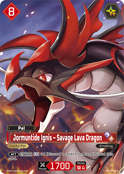 Jormuntide Ignis – Savage Lava Dragon [EBP01-001OSR] (Dawn of Palpagos - OSR) - Nick Nack's Full Frontal Attack