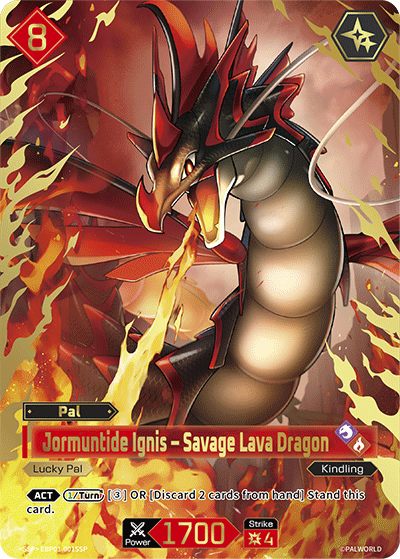 Jormuntide Ignis – Savage Lava Dragon [EBP01-001SSP] (Dawn of Palpagos - SSP) - Nick Nack's Full Frontal Attack