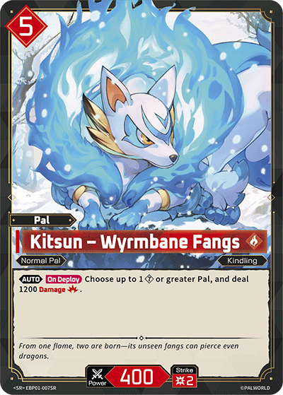 Kitsun – Wyrmbane Fangs [EBP01-007SR] (Dawn of Palpagos - SR) - Nick Nack's Full Frontal Attack