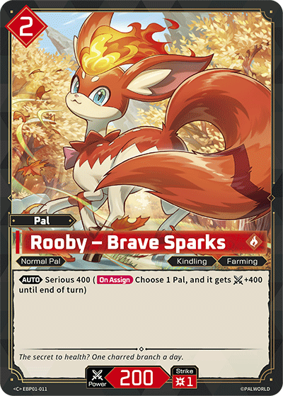 Rooby – Brave Sparks [EBP01-011] (Dawn of Palpagos - C) - Nick Nack's Full Frontal Attack