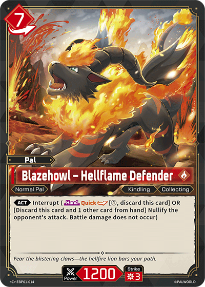 Blazehowl – Hellflame Defender [EBP01-014] (Dawn of Palpagos - C) Palworld TCG