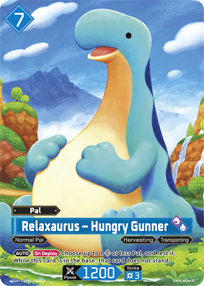 Relaxaurus – Hungry Gunner [EBP01-026OSR] (Dawn of Palpagos - OSR) - Nick Nack's Full Frontal Attack