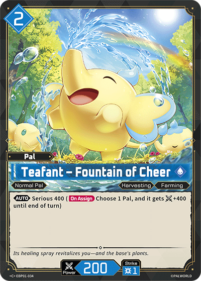 Teafant – Fountain of Cheer [EBP01-034] (Dawn of Palpagos - C) Palworld TCG