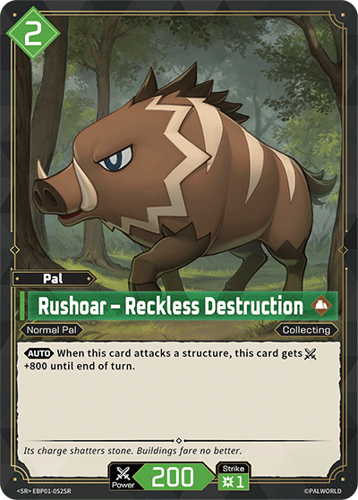 Rushoar – Reckless Destruction [EBP01-052SR] (Dawn of Palpagos - SR) - Nick Nack's Full Frontal Attack