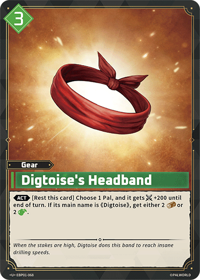 Digtoise's Headband [EBP01-068] (Dawn of Palpagos - U) Palworld TCG