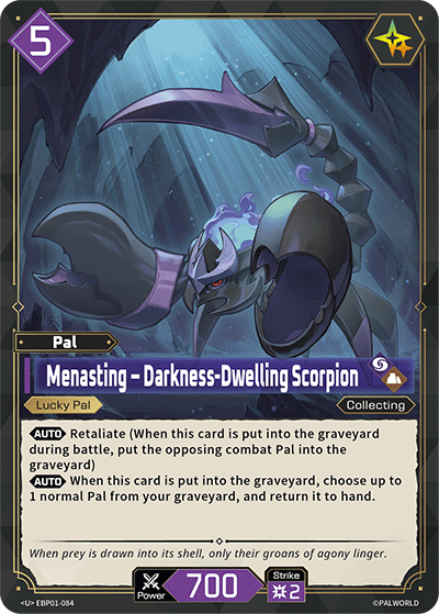 Menasting – Darkness-Dwelling Scorpion [EBP01-084] (Dawn of Palpagos - U) Palwo
