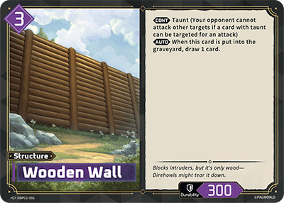 Wooden Wall [EBP01-091] (Dawn of Palpagos - C) Palworld TCG