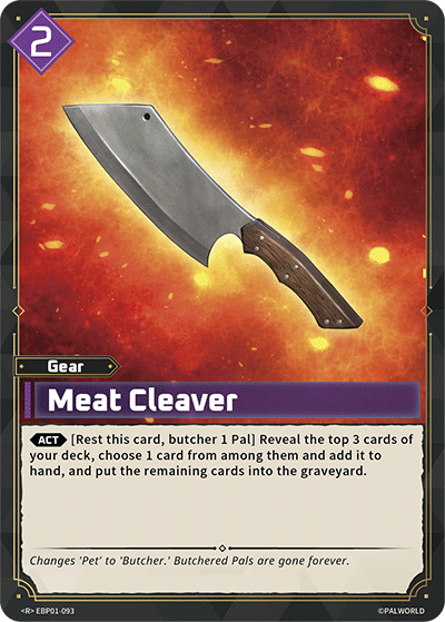 Meat Cleaver [EBP01-093] (Dawn of Palpagos - R) Palworld TCG