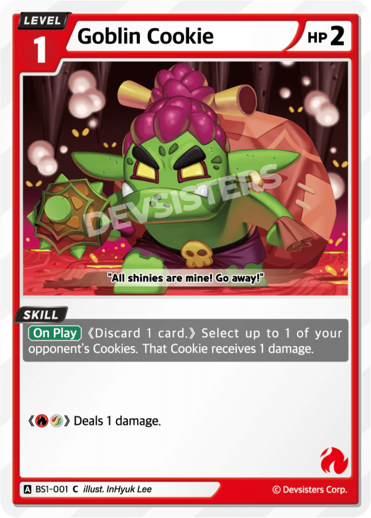 Goblin Cookie - [BS1 - 001] (Brave Beginning - C) Near Mint - Nick Nack's Full Frontal Attack