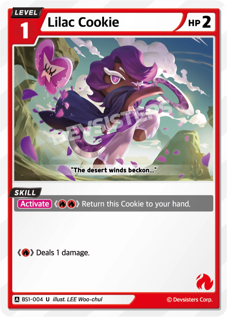 Lilac Cookie - [BS1 - 004] (Brave Beginning - UC) Near Mint - Nick Nack's Full Frontal Attack