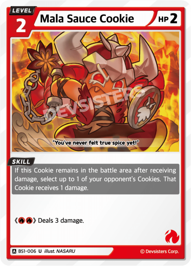 Mala Sauce Cookie - [BS1 - 006] (Brave Beginning - UC) Near Mint - Nick Nack's Full Frontal Attack