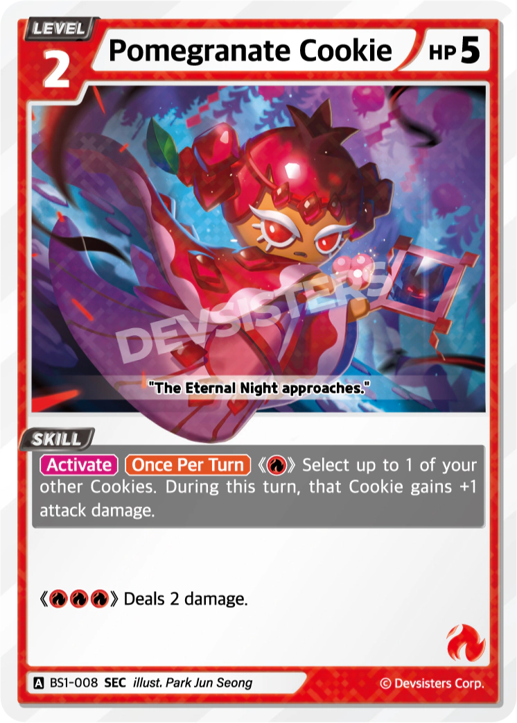 Pomegranate Cookie - [BS1 - 008] (Brave Beginning - SEC) Near Mint - Nick Nack's Full Frontal Attack