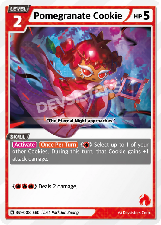 Pomegranate Cookie - [BS1 - 008] (Brave Beginning - SEC) Near Mint - Nick Nack's Full Frontal Attack
