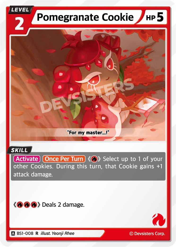 Pomegranate Cookie - [BS1 - 008] (Brave Beginning - R) Near Mint - Nick Nack's Full Frontal Attack