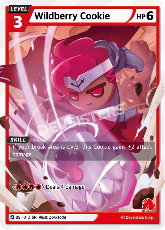 Wildberry Cookie - [BS1 - 012] (Brave Beginning - SR) Near Mint - Nick Nack's Full Frontal Attack
