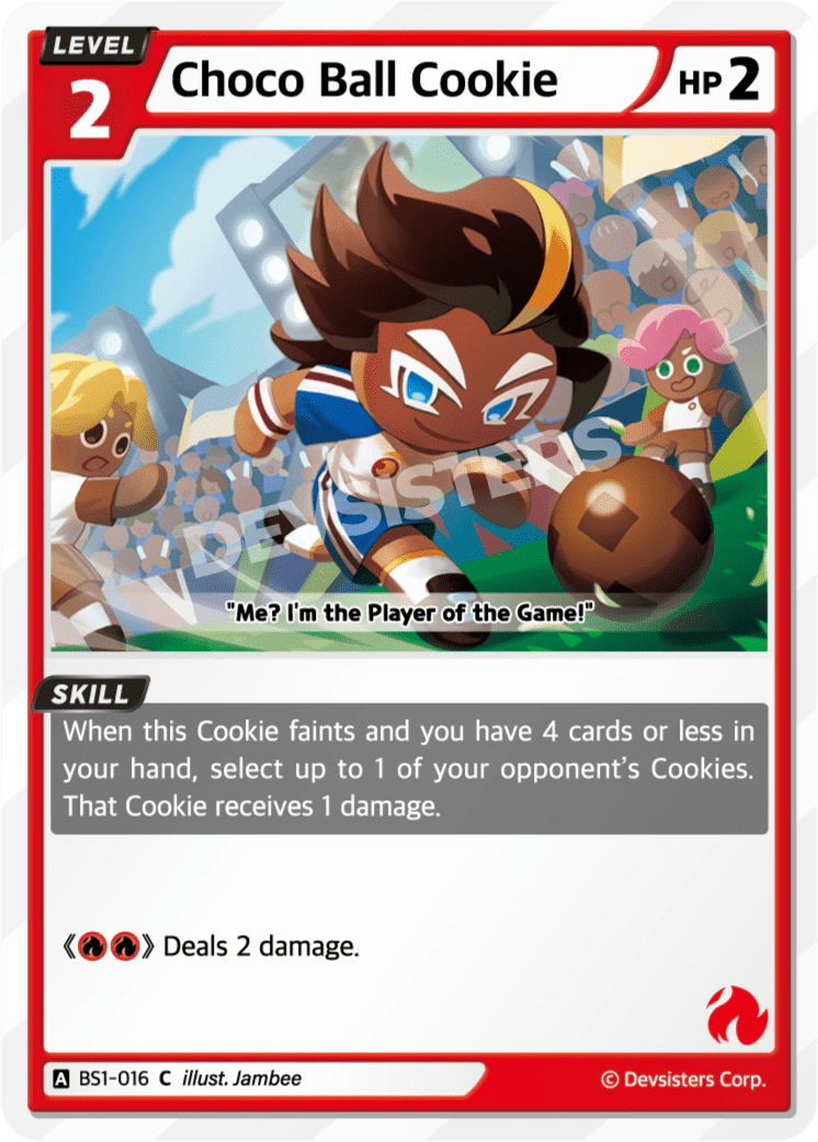 Choco Ball Cookie - [BS1 - 016] (Brave Beginning - C) Near Mint - Nick Nack's Full Frontal Attack