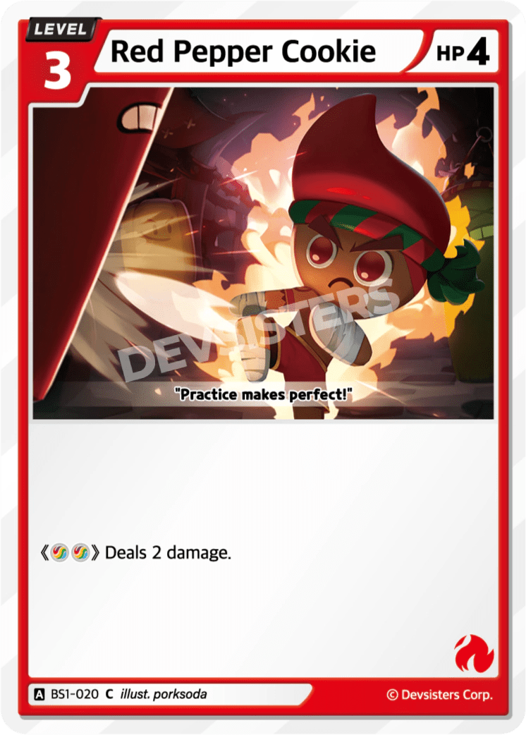 Red Pepper Cookie - [BS1 - 020] (Brave Beginning - C) Near Mint - Nick Nack's Full Frontal Attack