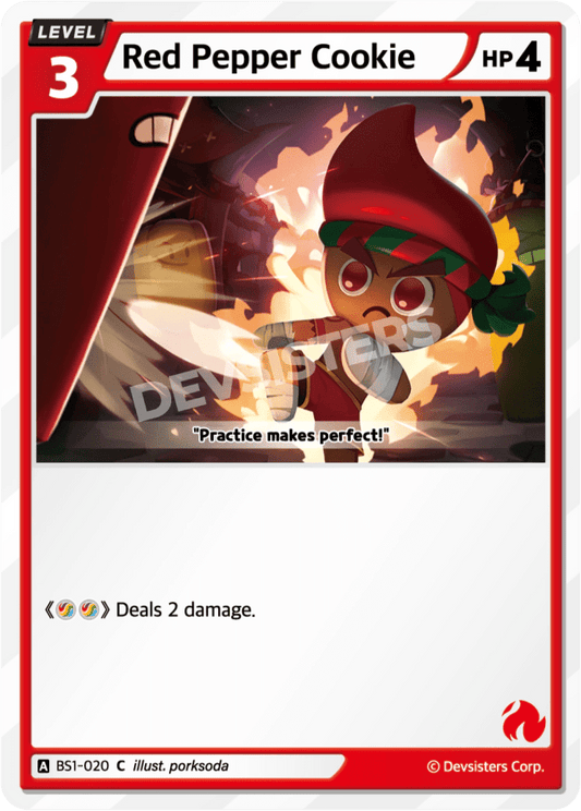 Red Pepper Cookie - [BS1 - 020] (Brave Beginning - C) Near Mint - Nick Nack's Full Frontal Attack