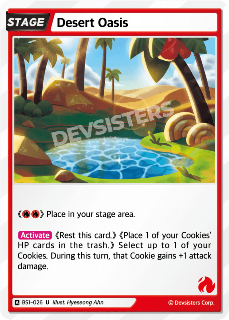 Desert Oasis - [BS1 - 026] (Brave Beginning - UC) Near Mint - Nick Nack's Full Frontal Attack
